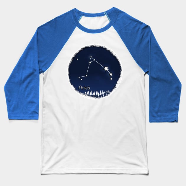 Aries sign - horoscope Baseball T-Shirt by Aurealis